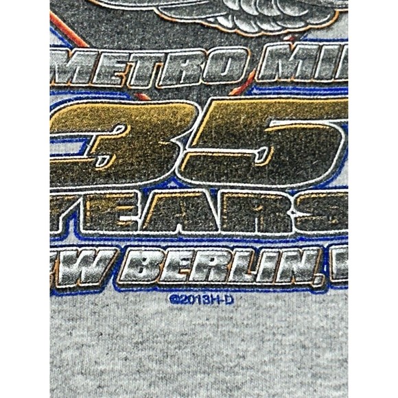 Harley Davidson 110 Year Anniversary Gray Double-sided Graphic T-Shirt Size 2XL - Picture 10 of 10